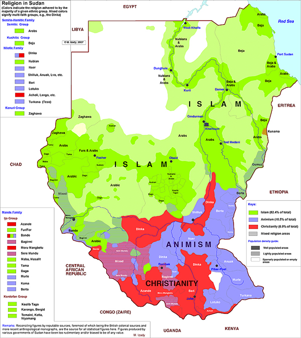 Ethnic Map Of Sudan 62