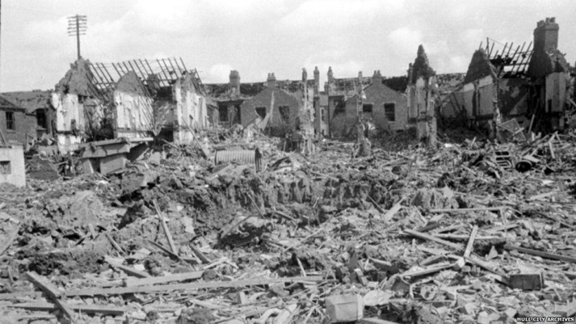 Luftwaffe bombing of Hull caused widespread destruction